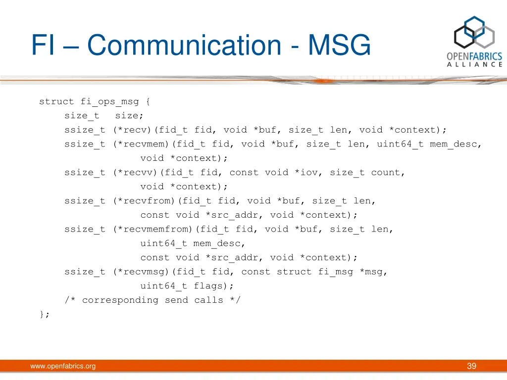 fi communication msg