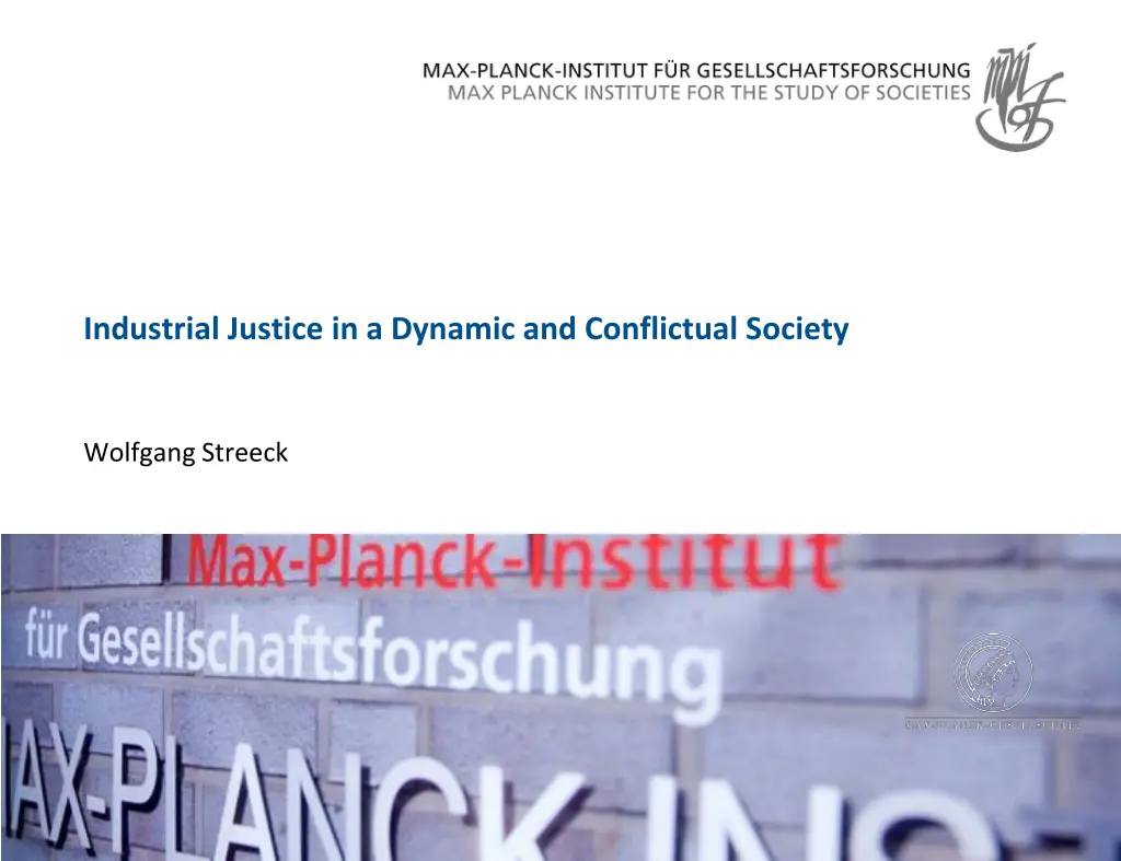 industrial justice in a dynamic and conflictual 1