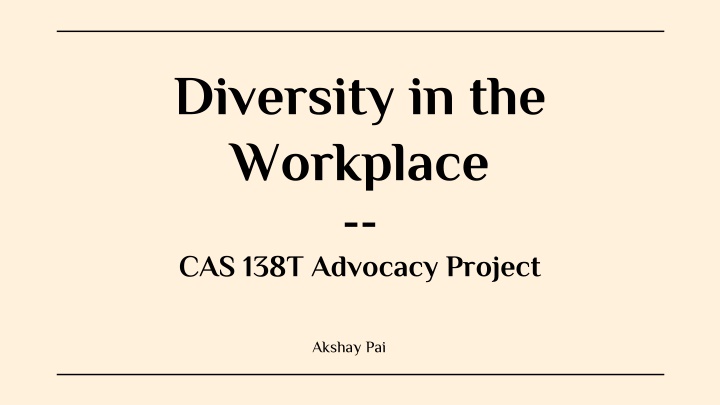 diversity in the workplace cas 138t advocacy