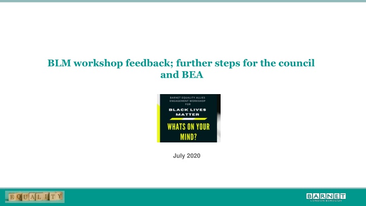 blm workshop feedback further steps