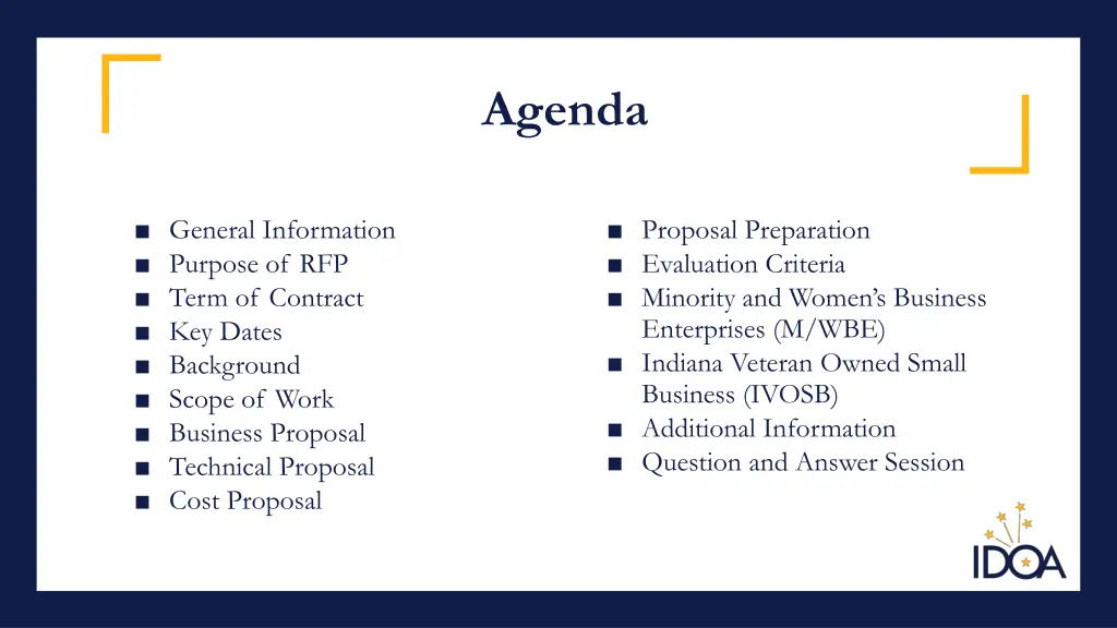 agenda