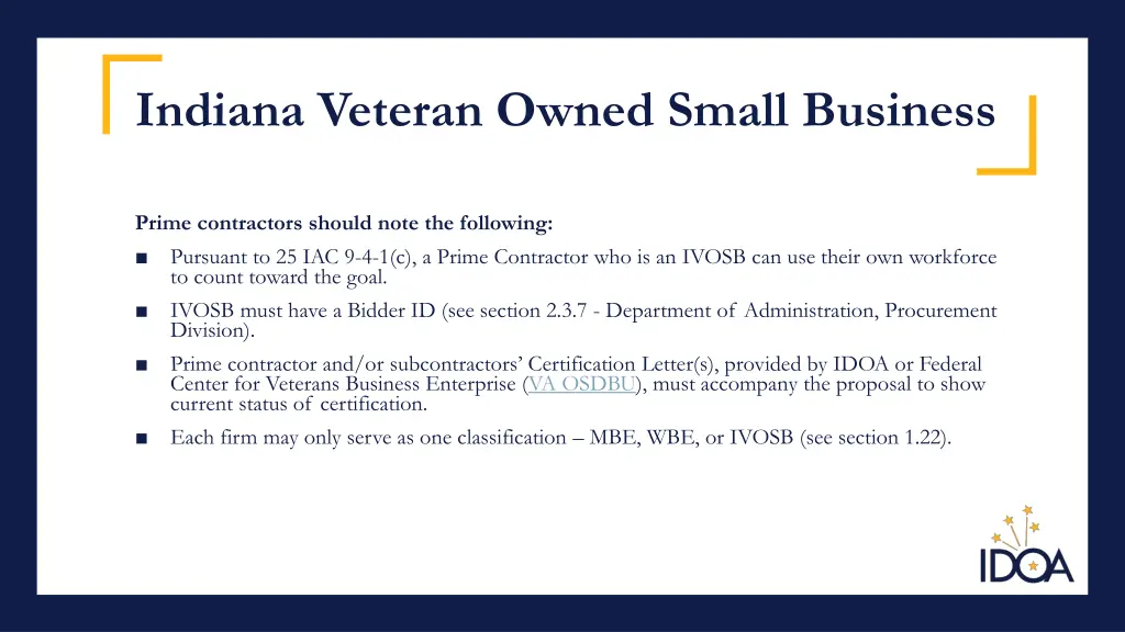 indiana veteran owned small business 1