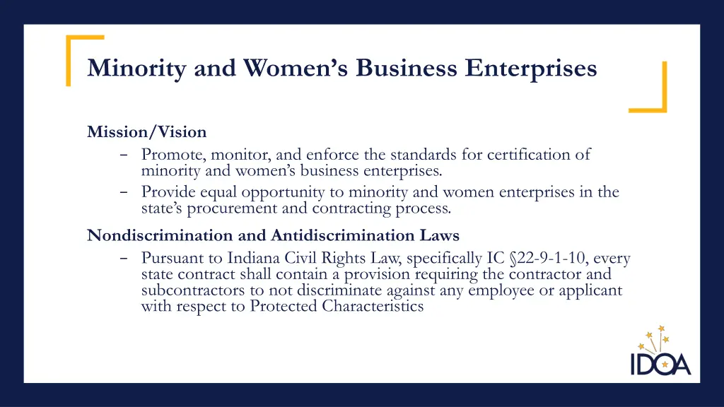 minority and women s business enterprises