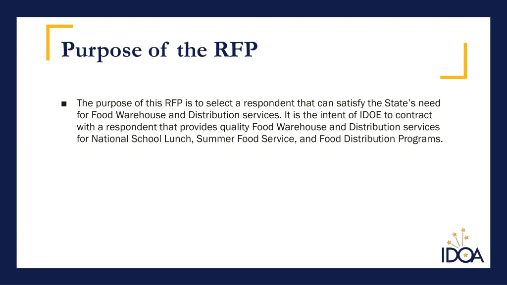 purpose of the rfp