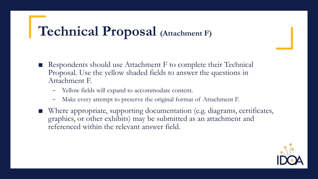 technical proposal attachment f