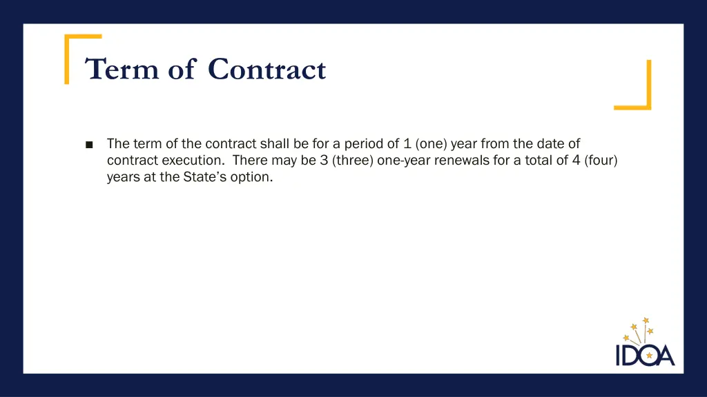term of contract