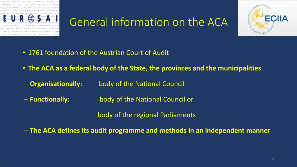 general information on the aca