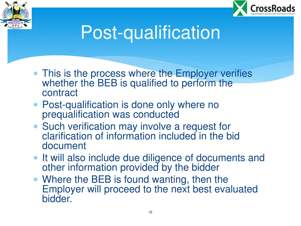 post qualification