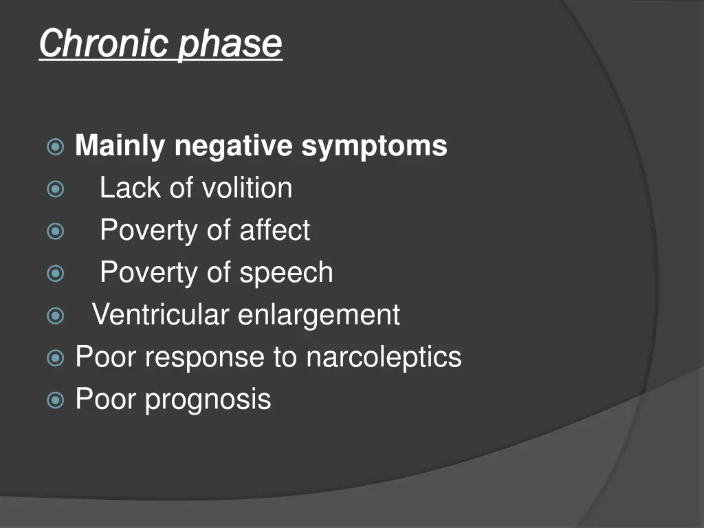chronic phase chronic phase