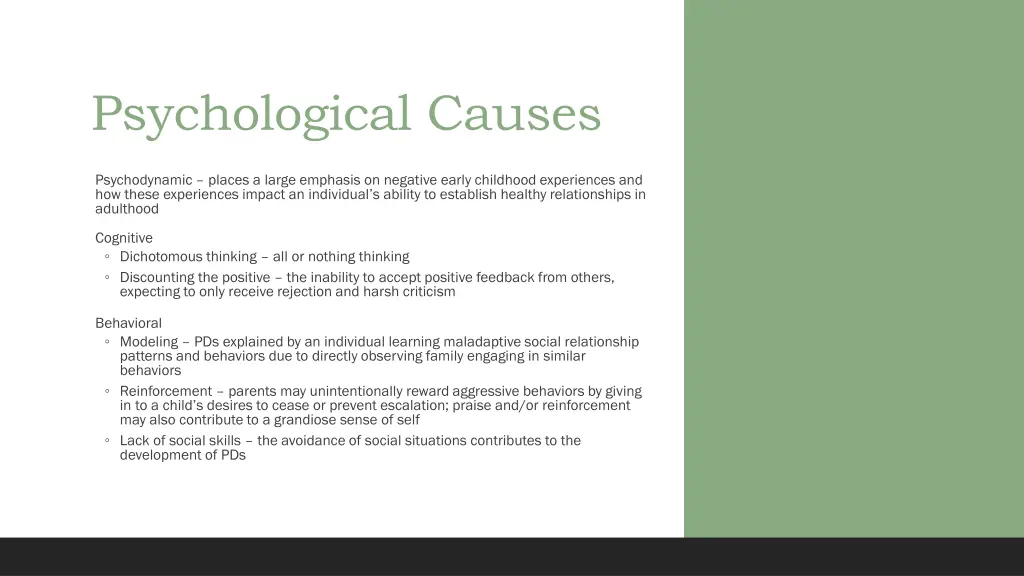 psychological causes
