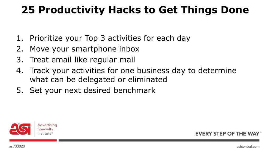 25 productivity hacks to get things done