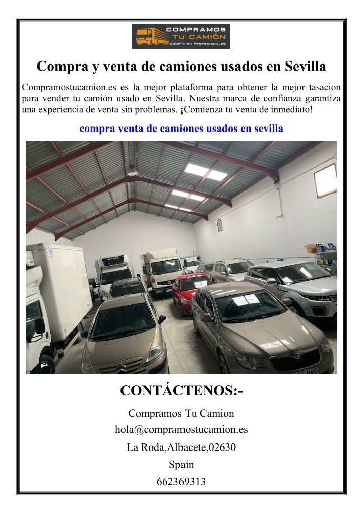 compra y venta de camiones usados en sevilla