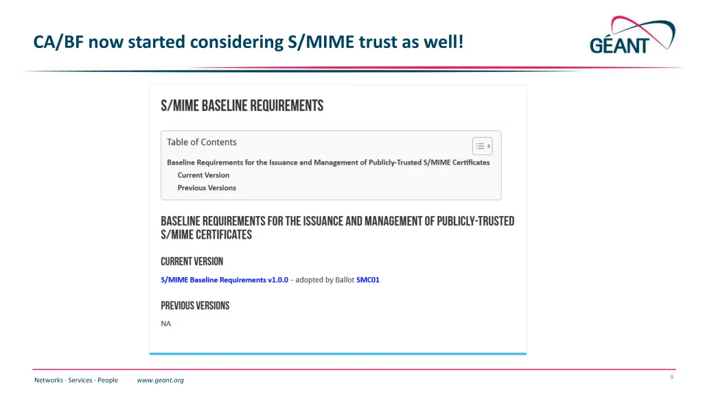 ca bf now started considering s mime trust as well