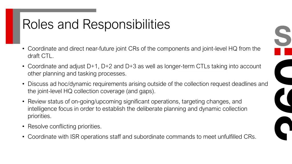 roles and responsibilities