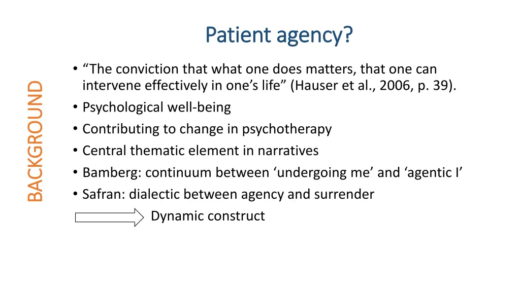 patient agency patient agency