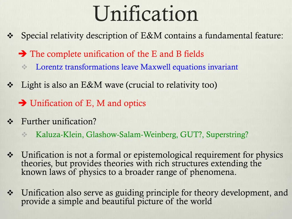 unification