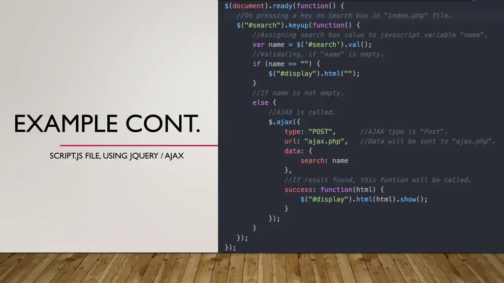 example cont