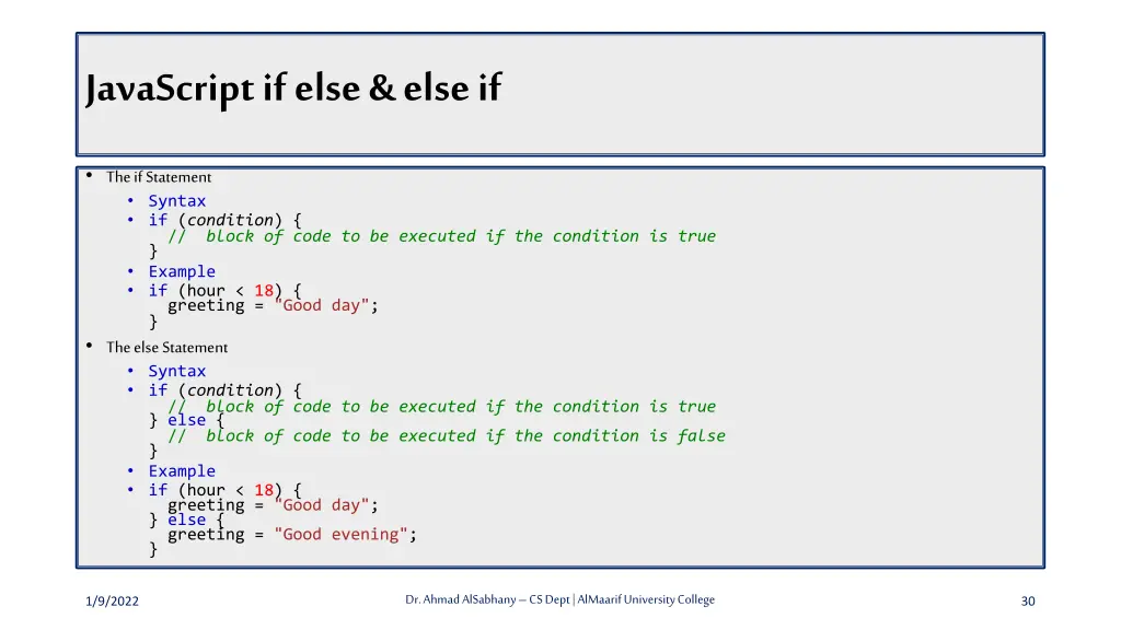 javascript if else else if
