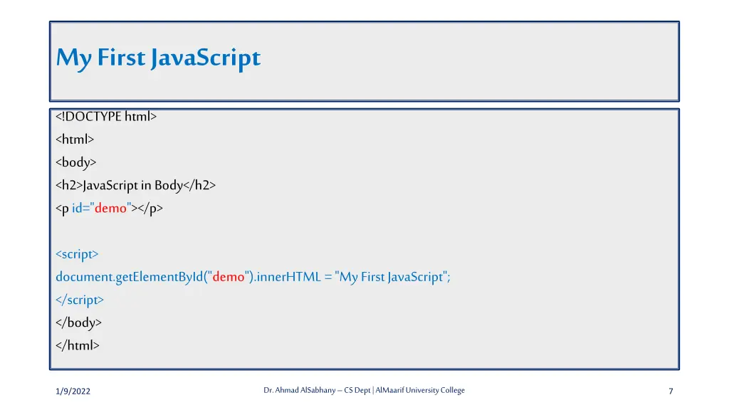my first javascript