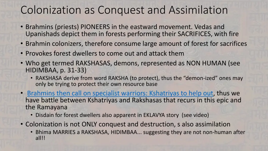 colonization as conquest and assimilation