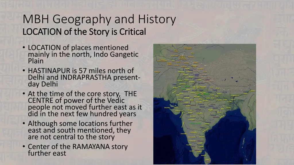 mbh geography and history location of the story