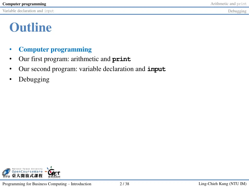 arithmetic and print 1
