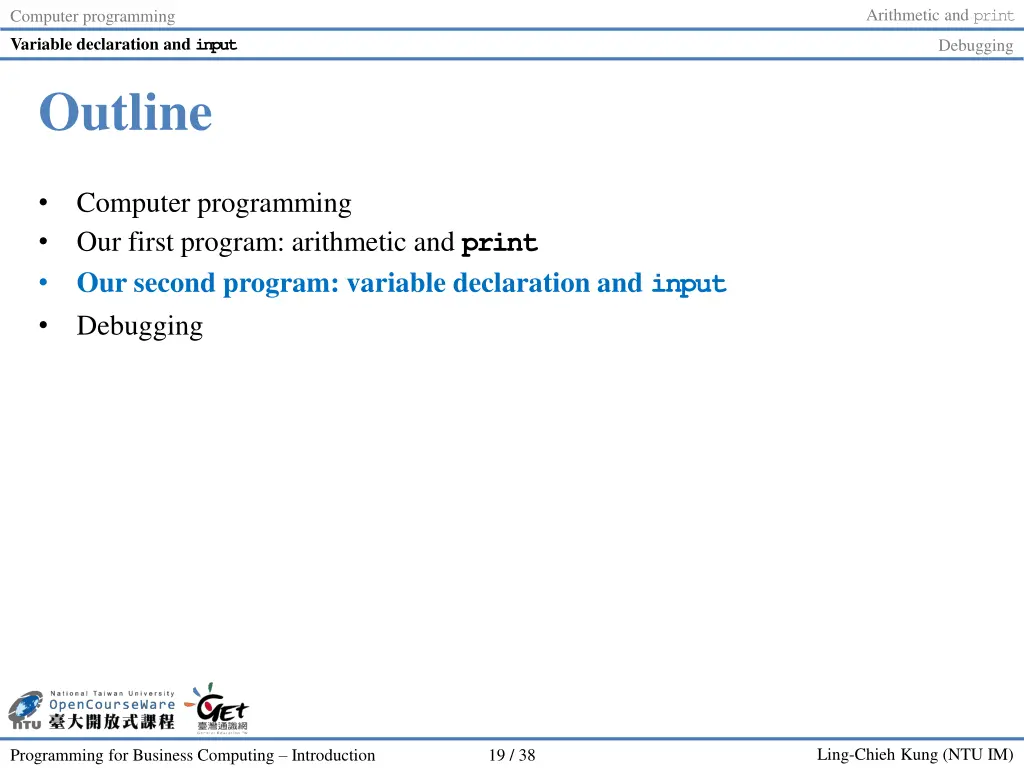 arithmetic and print 18