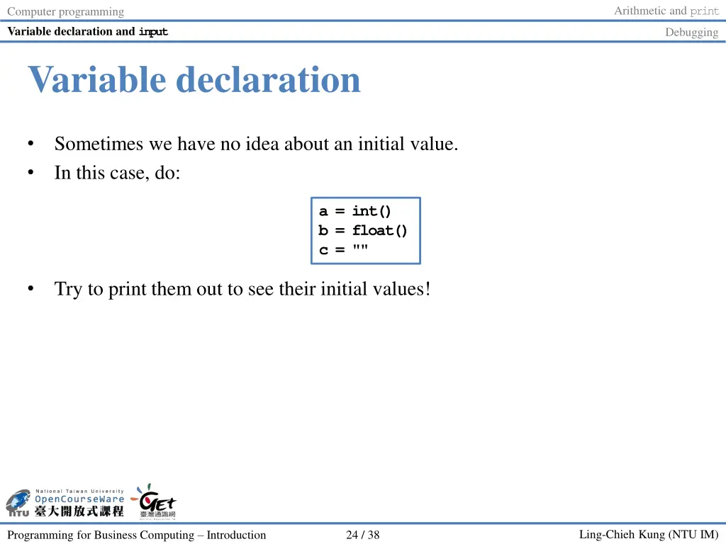 arithmetic and print 23