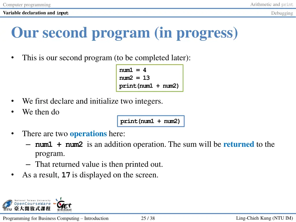 arithmetic and print 24