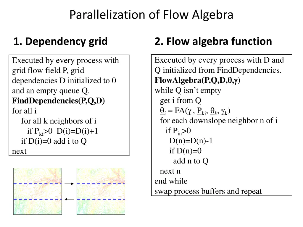 parallelization of flow algebra