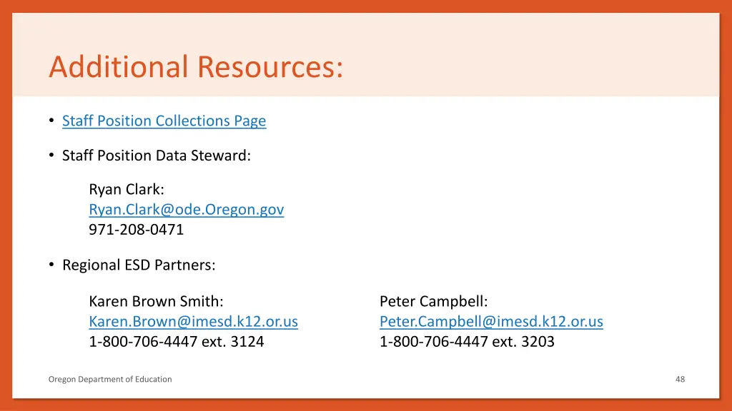additional resources