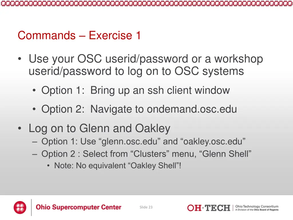 commands exercise 1