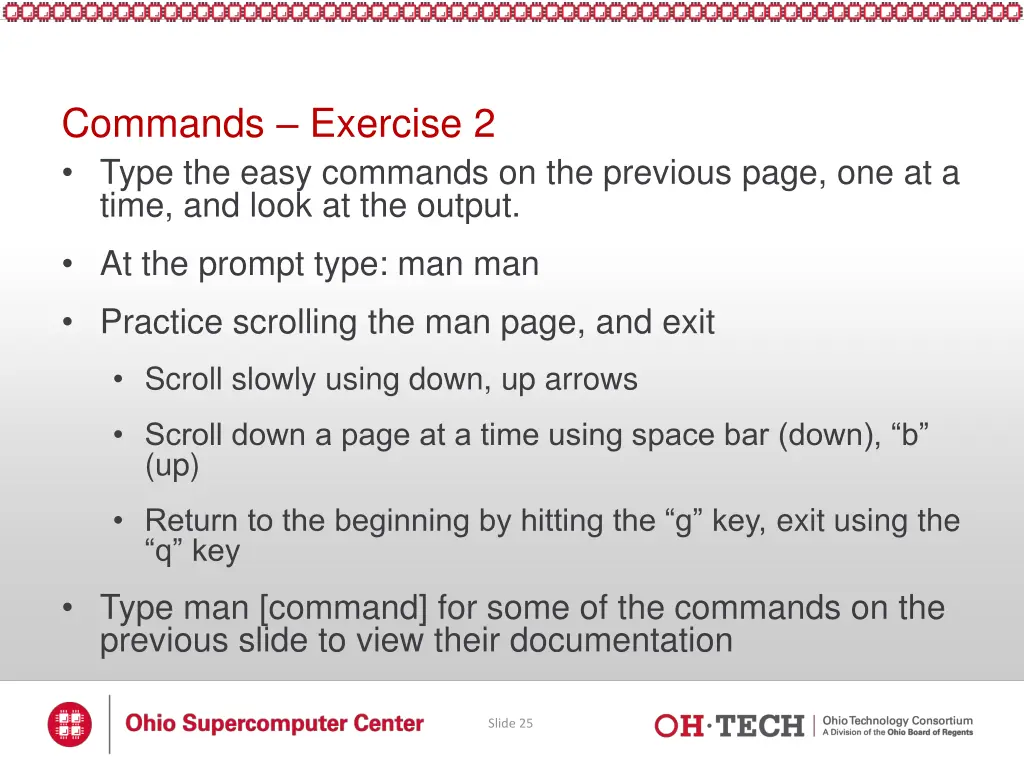 commands exercise 2 type the easy commands