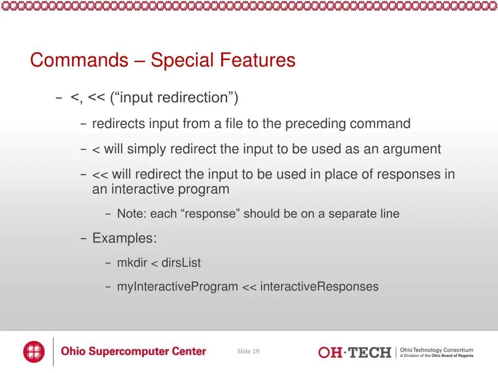 commands special features 3