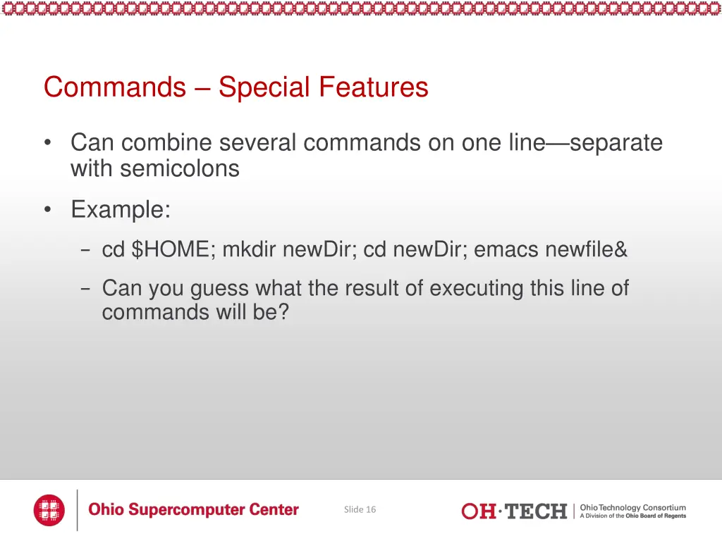 commands special features