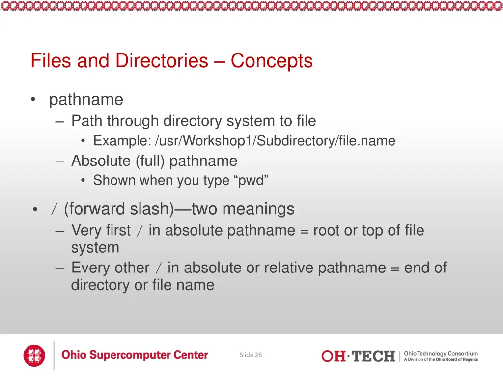 files and directories concepts