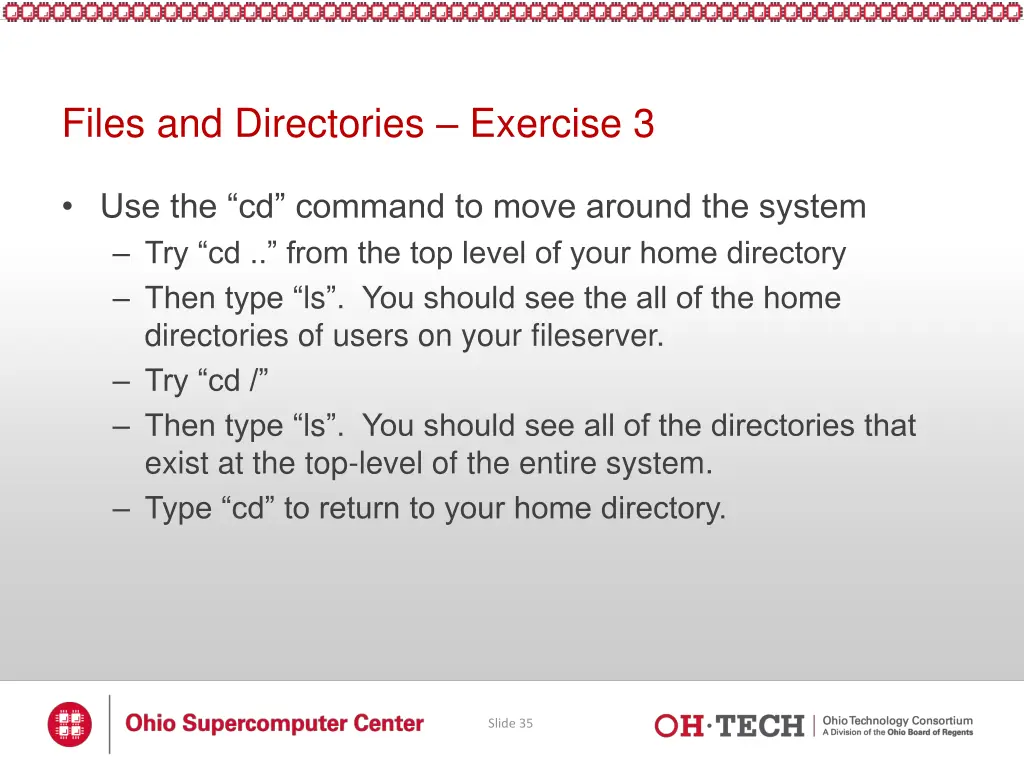files and directories exercise 3