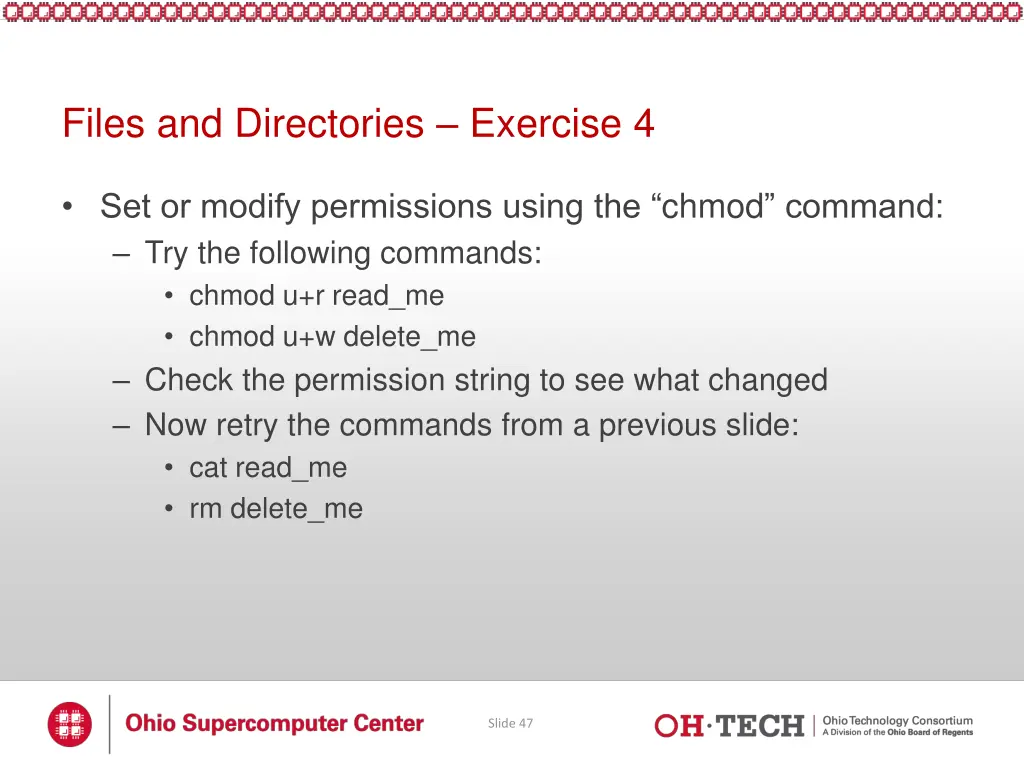 files and directories exercise 4