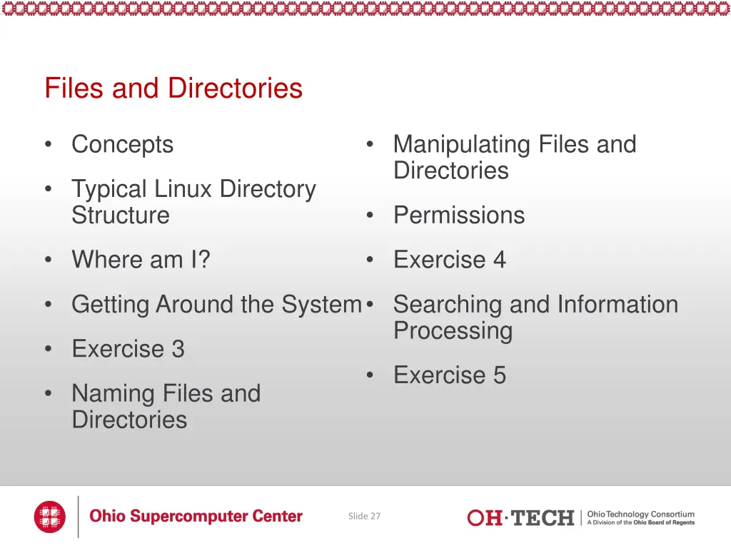 files and directories