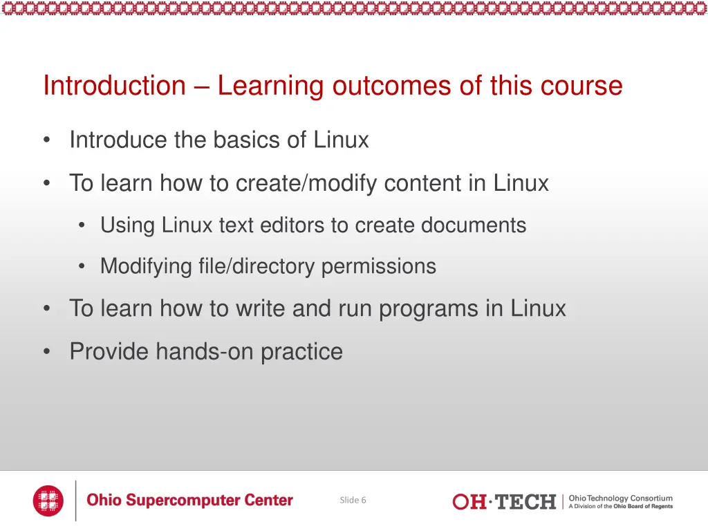 introduction learning outcomes of this course
