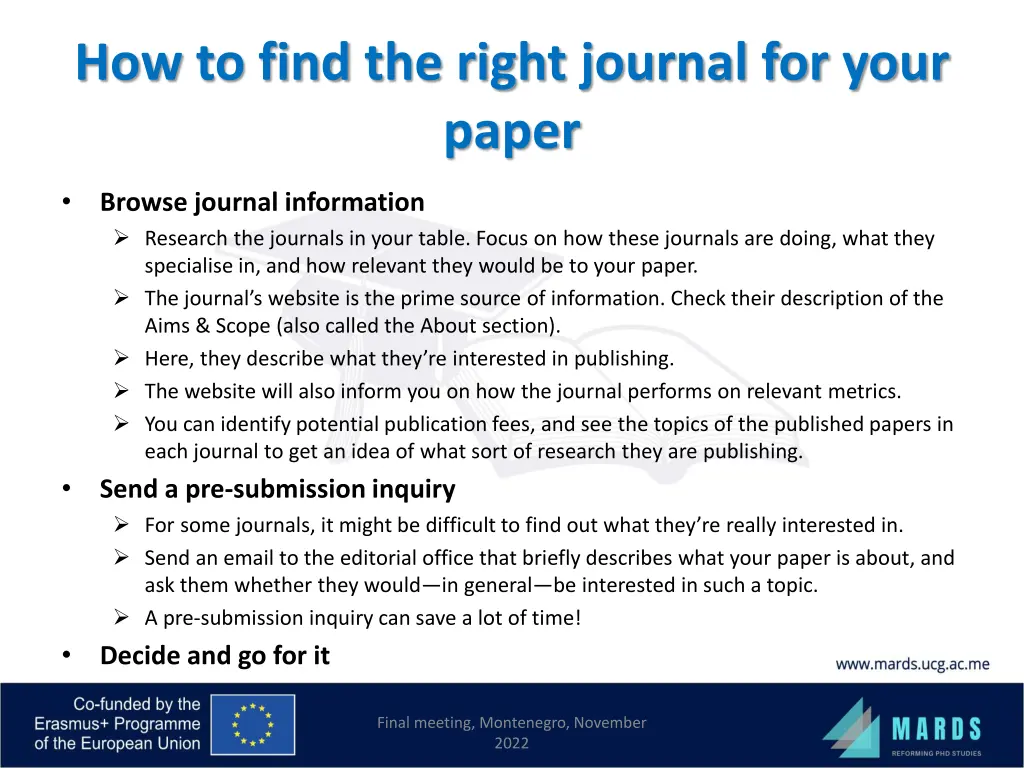 how to find the right journal for your paper 2