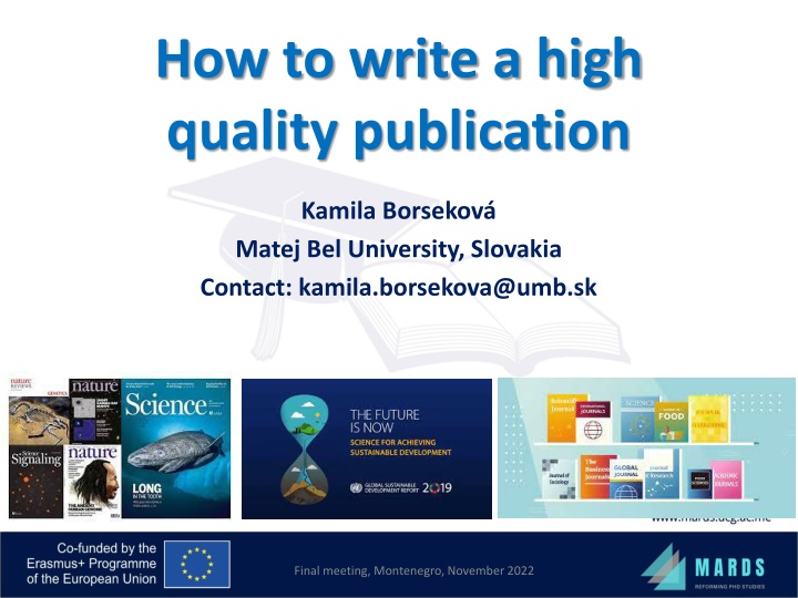 how to write a high quality publication