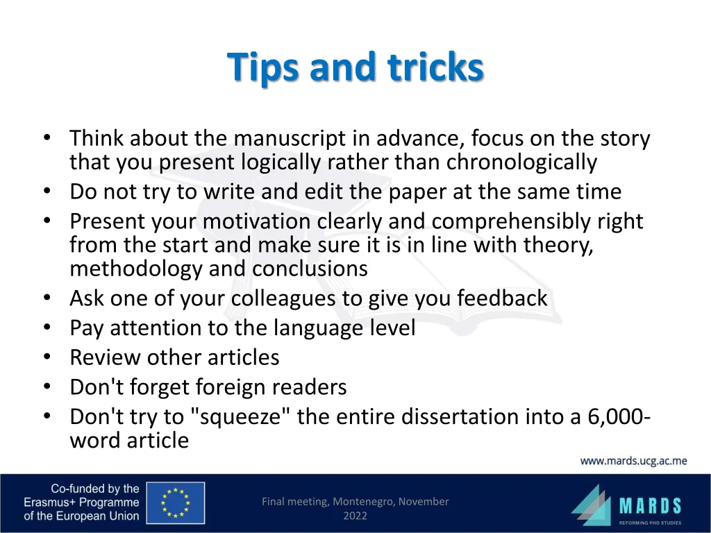 tips and tricks