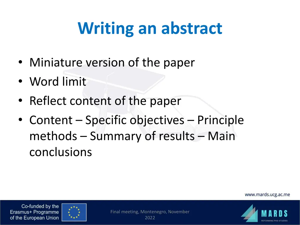 writing an abstract