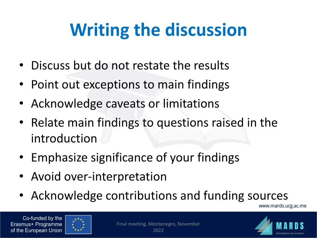 writing the discussion
