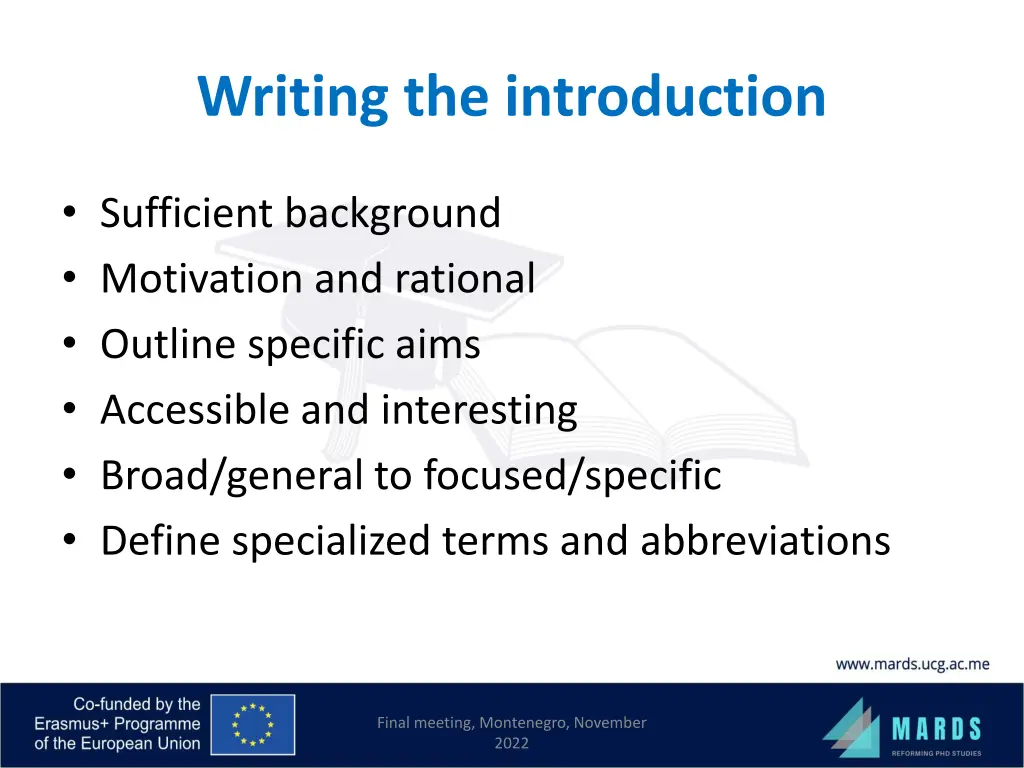 writing the introduction