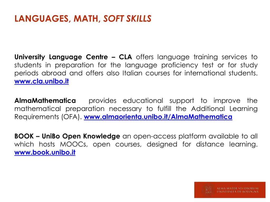 languages math soft skills