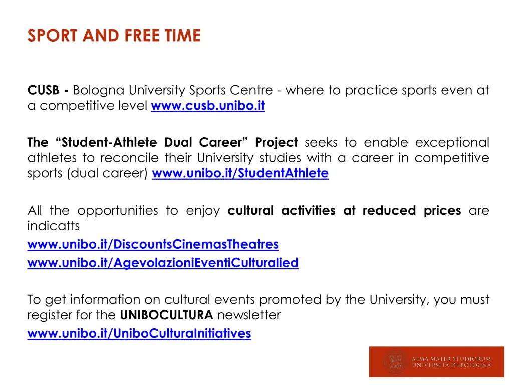sport and free time