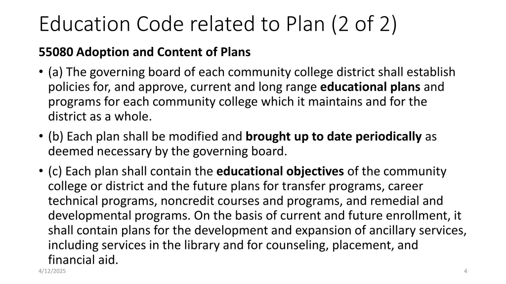 education code related to plan 2 of 2