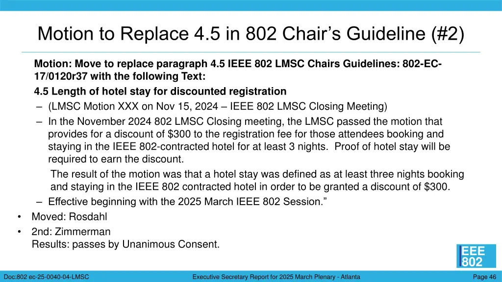 motion to replace 4 5 in 802 chair s guideline 2